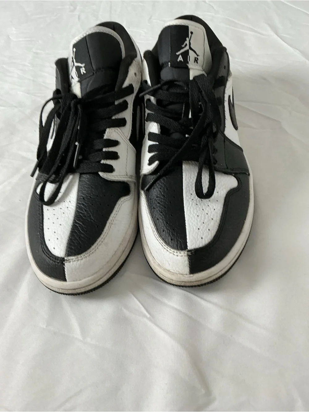 Nike Air Jordan 1 Low SE Homage Split Black White Sneakers Men's 10